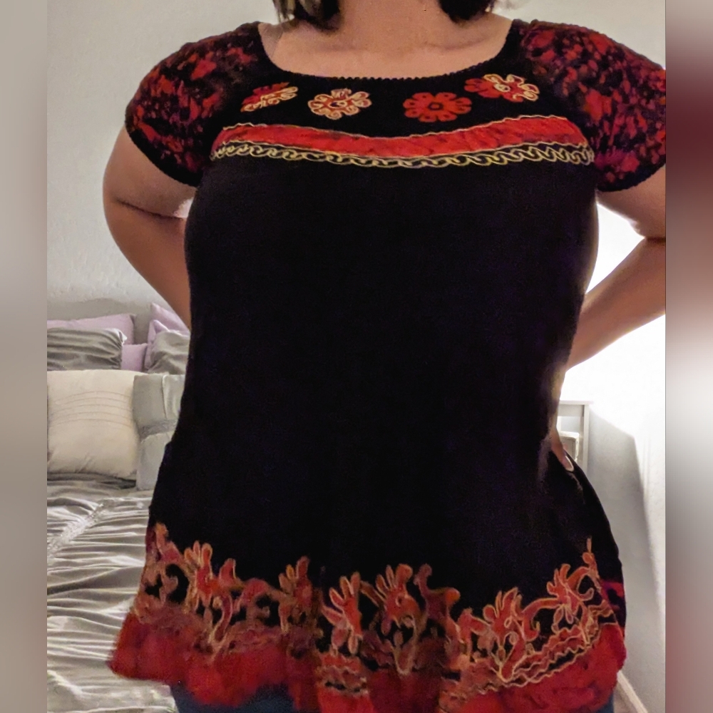Indie Bleach Designed Babydoll Shirt Dress